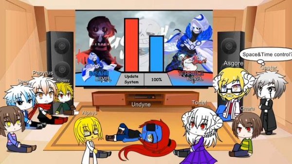 Undertale react to Player vs Error 404