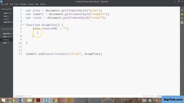 [Javascript tutorials #4] Draw a Pine tree with Javascript Part 2 смотреть онлайн
