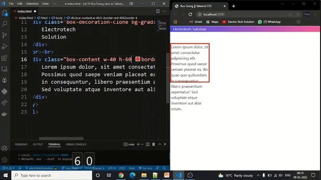 Box Sizing Class of Tailwind CSS in Hindi смотреть онлайн