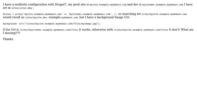 Drupal: background-image and sites.php смотреть онлайн