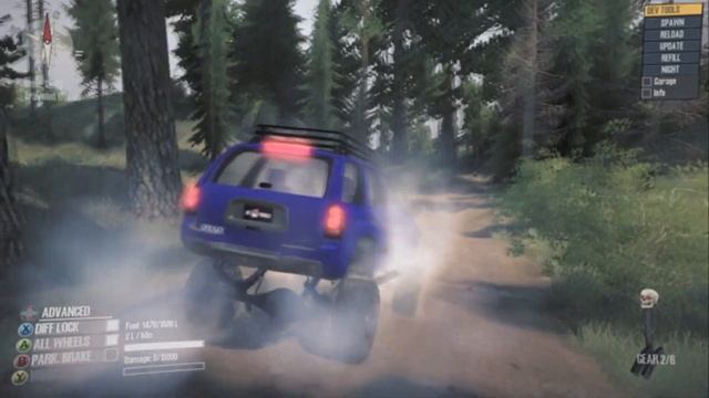 MudRunner NEW 2003 Chevy Trailblazer at Wombak Forest смотреть онлайн