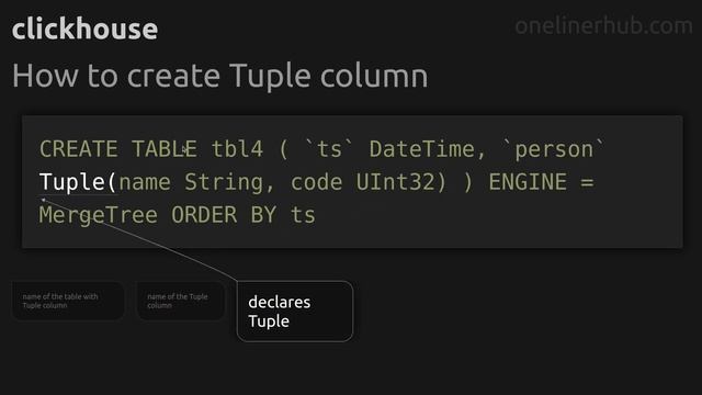 How to create Tuple column #clickhouse смотреть онлайн