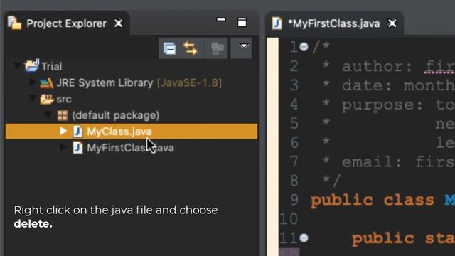 Deleting A Java File From Your Project смотреть онлайн