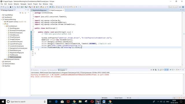 Concept of Waits in Selenium - Selenium WebDriver - Session 18 смотреть онлайн