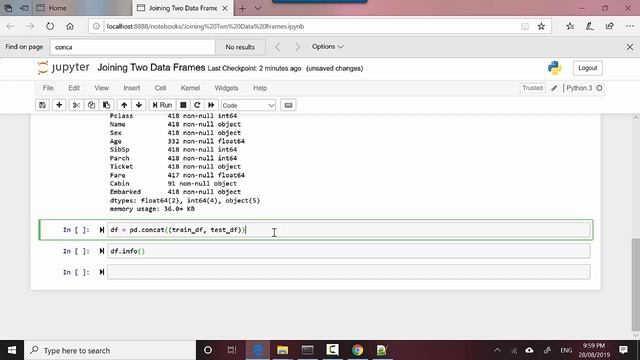 Append data frames using concat in pandas python смотреть онлайн
