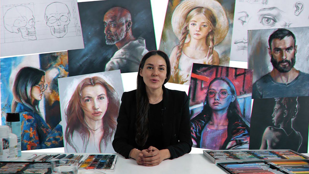 Промо онлайн-курса «Портреты сухой пастелью» смотреть онлайн