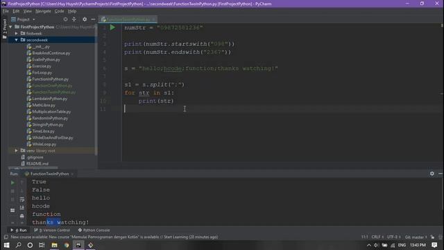 [Python Tutorial] Chapter 23: String Function Example 2 смотреть онлайн