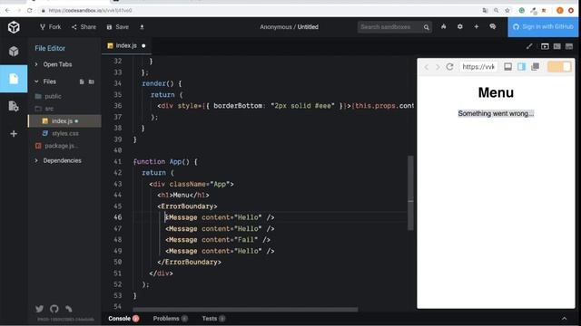 ReactJS - Obsługa błędów смотреть онлайн