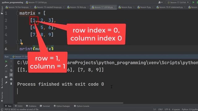 2D List in Python смотреть онлайн