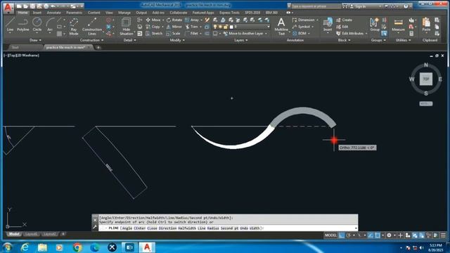 Polyline Command in Autocad | How to draw Polyline in Autocad | Autocad For Beginners | смотреть онлайн