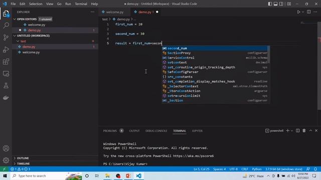 How to run a python program in visual studio code? | Run a python program in vs code terminal Hindi смотреть онлайн
