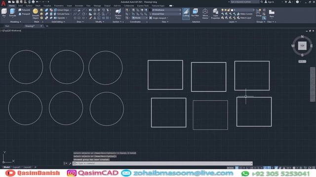 AutoCAD how to Group ungroup edit group objects Advance level tools смотреть онлайн