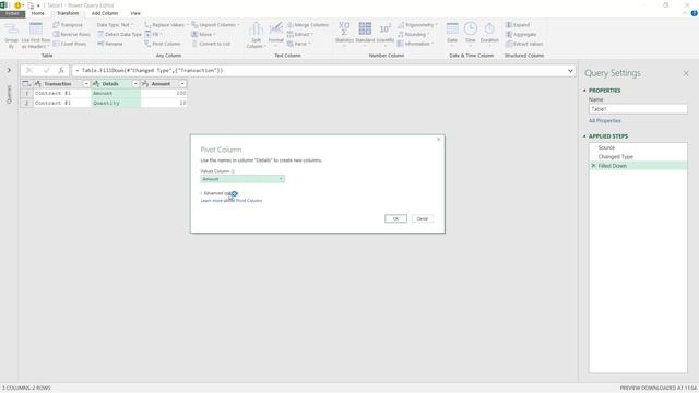 Power Query fill down and pivot смотреть онлайн
