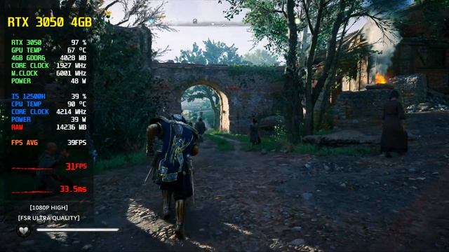 Assassins Creed Valhalla - Intel Core I5 12500H - RTX 3050 - Acer Nitro 5 смотреть онлайн