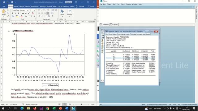 Regresi Data Panel Eviews 12 Lengkap dengan Penjelasannya смотреть онлайн