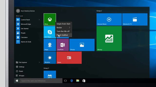Windows 10 - How to Pin an App to the Taskbar смотреть онлайн