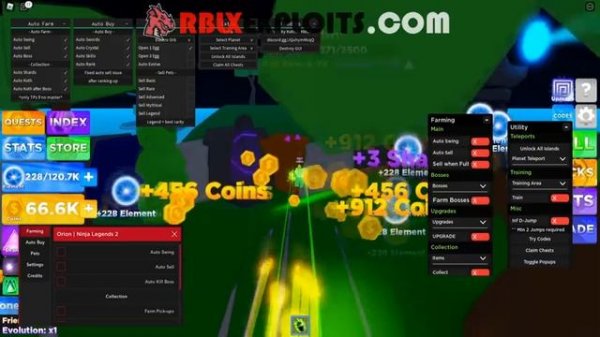 [MAX EVERYTHING] Roblox Ninja Legends 2 Hack Script GUI: AutoFarm, Boss Farm, Unlock All Pets & mor