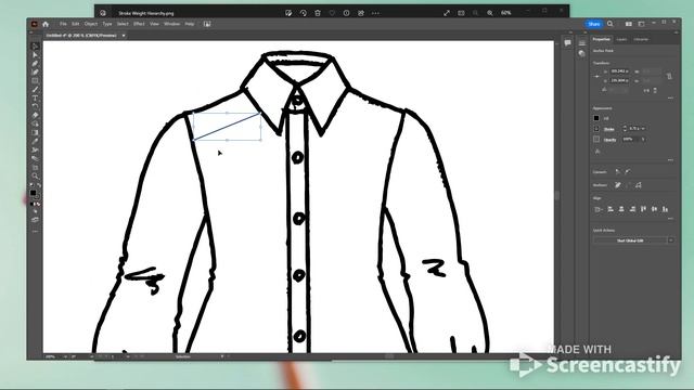 Adding Seams in Illustrator to Basic Shirt Flat Sketch смотреть онлайн