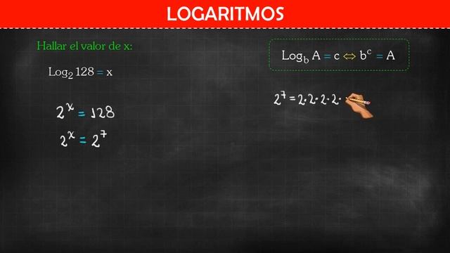 Logaritmo por definición | Log 2 128=x смотреть онлайн