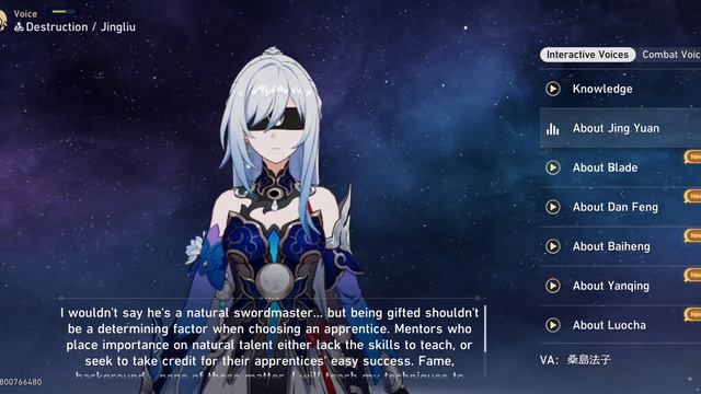Honkai star rail - Jing liu all voice lines (jp dub/eng sub) смотреть онлайн