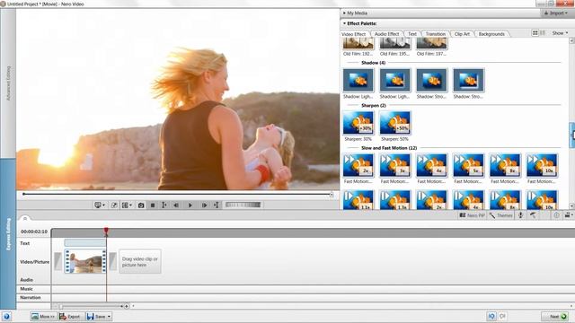 Slow & Fast Motion Effects In Nero Video