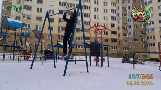 157/365: подтягивания, приседания, вис на турнике. смотреть онлайн