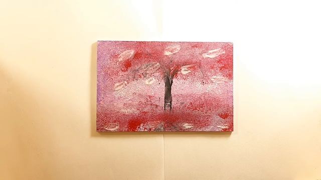 Как рисовать картину с поталью? Акриловые краски и красная поталь. Урок рисования от Poly смотреть онлайн