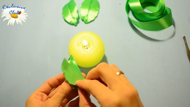 Как сделать ШИРОКИЕ ЛИСТОЧКИ из Ленты 2,5 см / МК Листочки из Лент смотреть онлайн