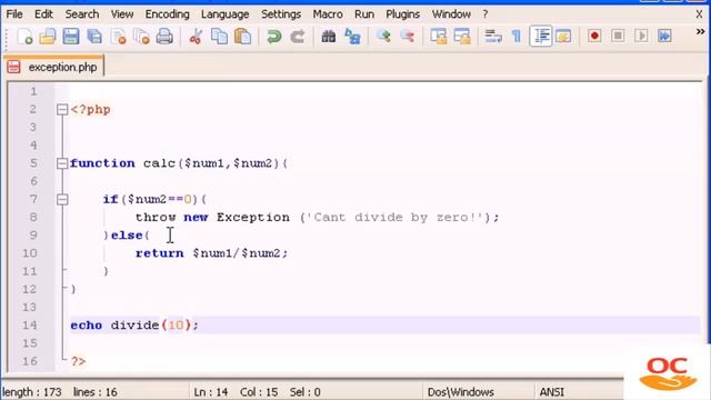 PHP Tutorial :64 : PHP Exception Handling :Exception Handling in php:Throw The Exception in PHP смотреть онлайн