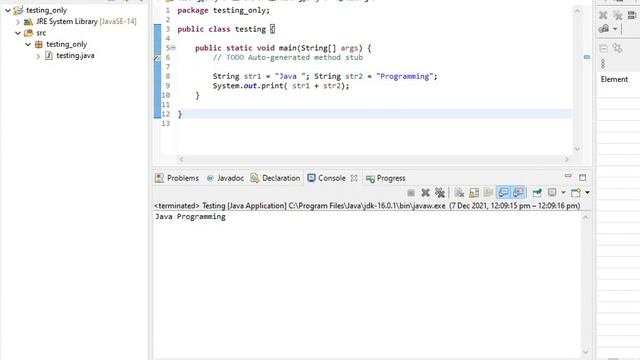 String Concatenation in Java смотреть онлайн