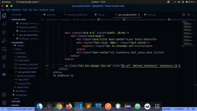 Python Django Tutorial: Full Featured Inventory Management System | Part 6: Product Delete & Updat смотреть онлайн