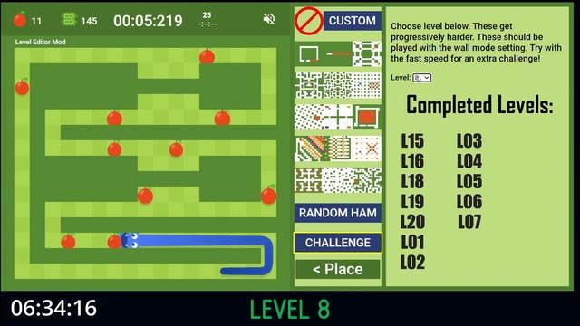 Google Snake LEVEL EDITOR MOD Speedrun | All Levels смотреть онлайн