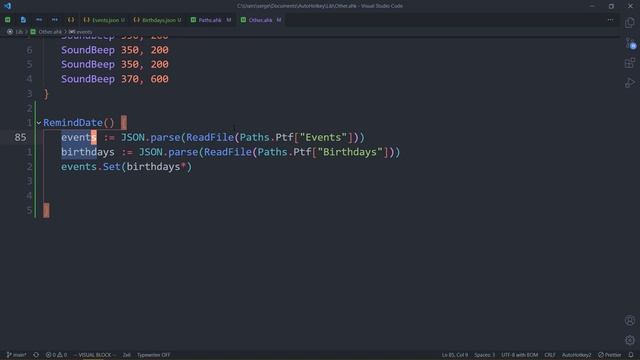 RemindDate: making a birthday reminder — AutoHotkey v2 смотреть онлайн
