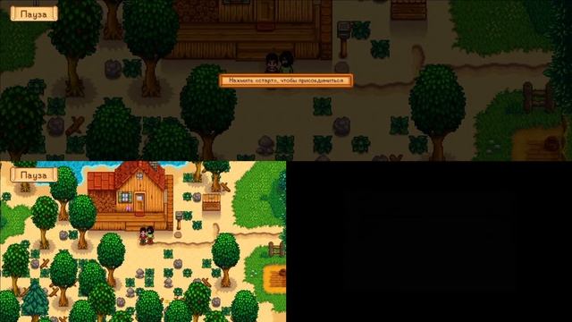 Гайд кооператив на разделенном экране Stardew, на двух мониторах. смотреть онлайн