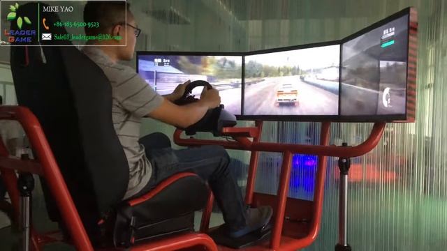 Newest racing simulator 3 screens arcade game machine смотреть онлайн