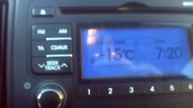 Hyundai i30 1.6 CRDi diesel cold engine start at -15C смотреть онлайн