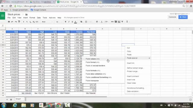More formatting options after pasting content in Google Sheets смотреть онлайн