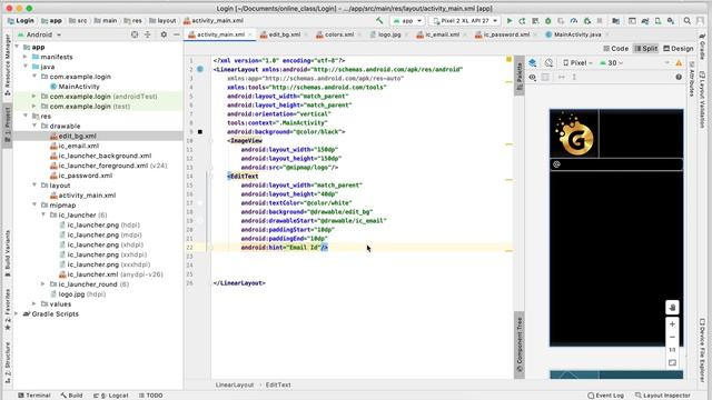 #4 What is linear layout? || How to use layout margin & padding? || Login screen design || Tamil смотреть онлайн