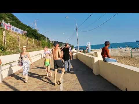 Дорога на городской пляж города Туапсе смотреть онлайн