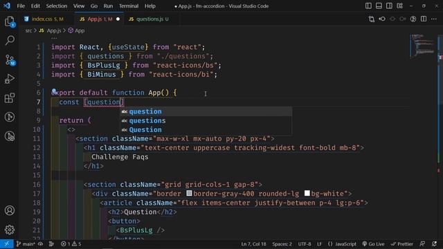 Frontend Mentor FAQ Section In ReactJs and TailwindCSS #tsbsankara смотреть онлайн