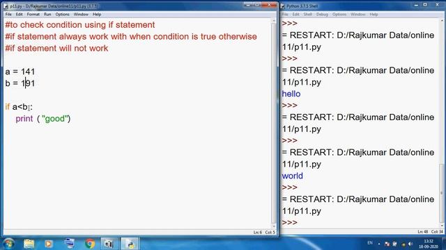 Class 11 IP Ch 3 Python if else statement programs смотреть онлайн