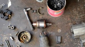 Профилактика стартера Mitsubishi Evolution 8 (разбор-сборка) ДимАСС