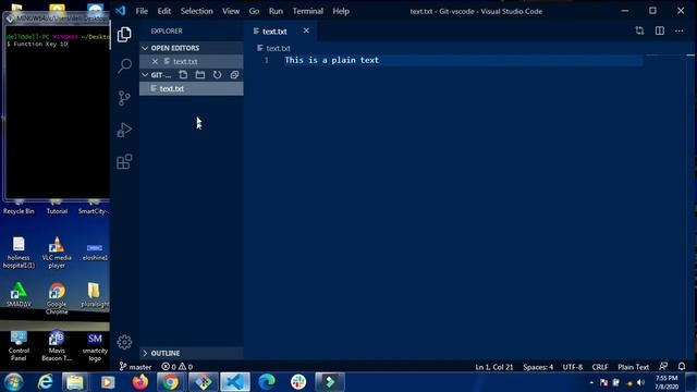 Working with git from Visual Studio Code смотреть онлайн
