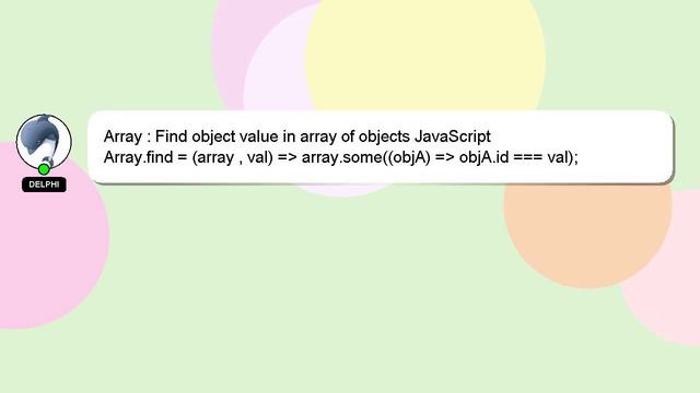 Array : Find object value in array of objects JavaScript смотреть онлайн