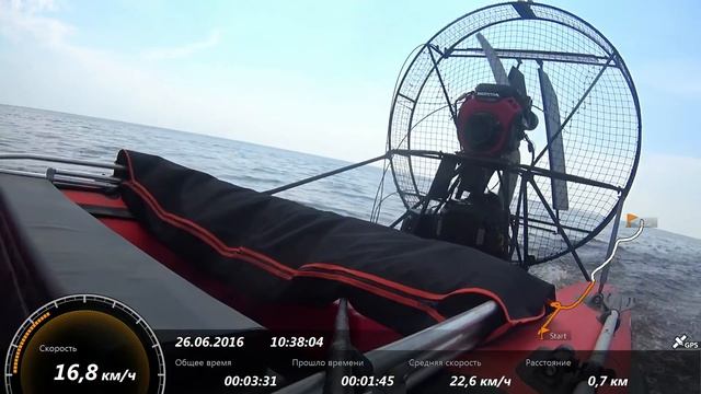 экспедиционный СВП Бриз 520 22SR с моторами HONDA для ЦМИ МГУ видео 3 / Hovercraft Breeze смотреть онлайн