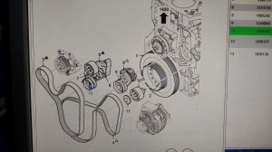 Оборвало обводной ролик ремня генератора ДАФ 105 DAF 105, подбираем другой ремень, ролик не нужен