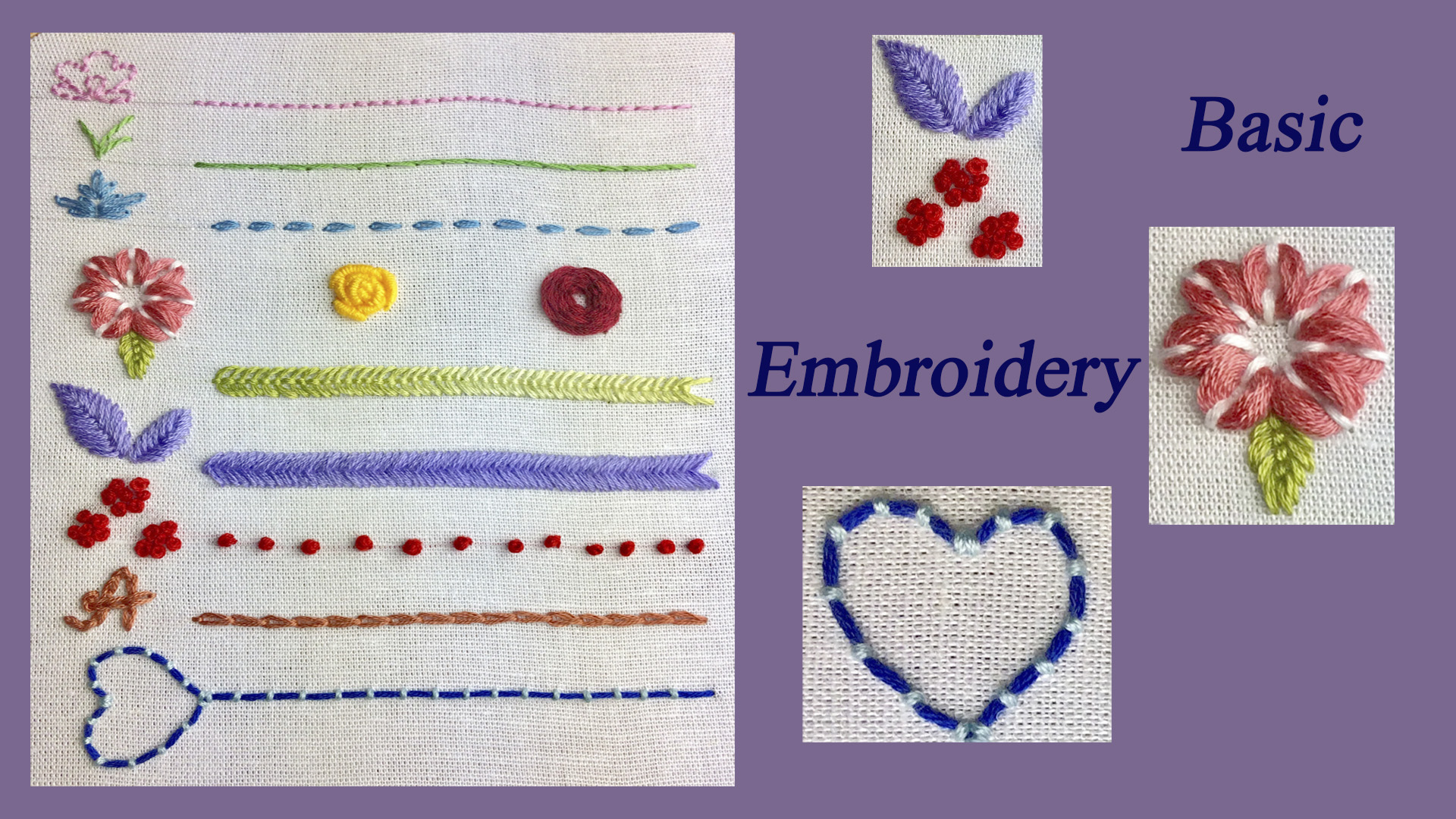 11 самых необходимых стежков гладью | Hand Embroidery for Beginners смотреть онлайн