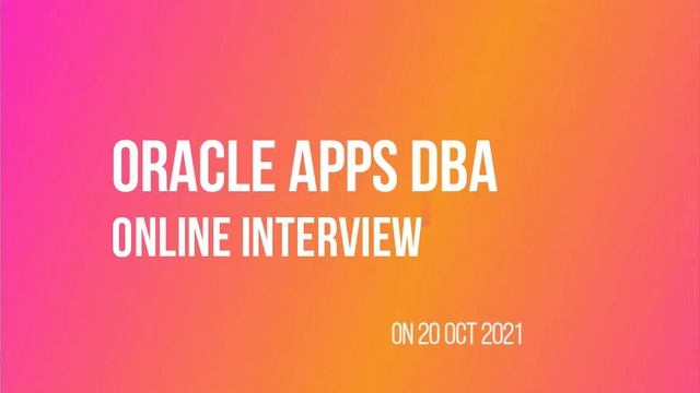 Oracle Apps dba Interview with US Top MNC in USA смотреть онлайн
