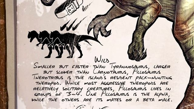 ALLOSAURUS | DINO DOSSIER #13 | Ark: Survival Evolved смотреть онлайн