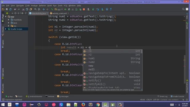 16. Basic Calculator in Android part-2 Urdu/Hindi смотреть онлайн